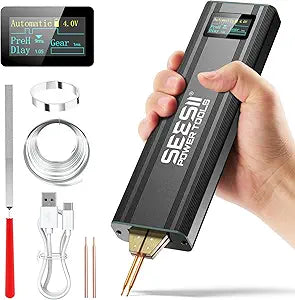 SEESII Battery Spot Welder, Durable Aluminum Casing, Max 0.15mm Pure Nickel