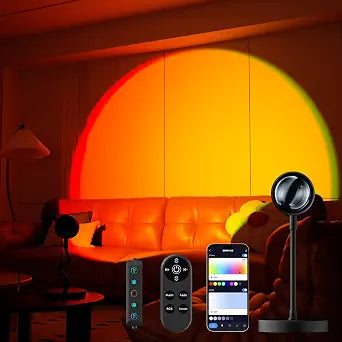 Sunset Lamp Projector with Remote/APP/Button, Multicolor LED Night Light