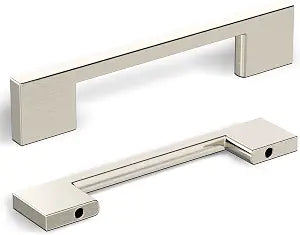 Southern Hills Brushed Nickel Cabinet Pulls - 96mm - Satin Nickel Drawer Handles, Modern Kitchen Cabinet Handles, Silver Kitchen Handles for Cabinets and Drawer Pulls, Cupboard Door Hardware