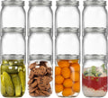 Glyntrof 32 oz Mason Jars Wide Mouth with Airtight Lids, 1 Quart Glass Canning Jar for Fermenting, Pickling and Food Storage, Pack of 12