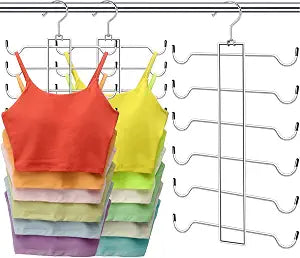 Metal Tank Top Hanger 2 Pack, 360 Swivel Closet Organizers and Storage