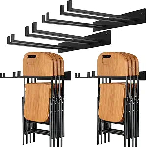 2 Pack Folding Chair Storage Rack