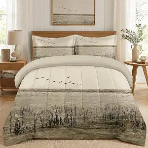 Twin Comforter Set, 2 Pieces Wildlife Hunting Bedding, All Season