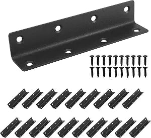 20 Pack 5.51" Black Heavy Duty Shelf Brackets, 140mm Length Braces