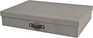 Bigso Sverker Fiberboard Storage Box, Fits A3/Legal Size Paper - Grey
