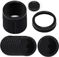 Canning Lids and Rings, 2-3/4 Inches Reusable Mason Jar Lids Regular Mouth Compatible with Ball or Kerr Jars Set of 10 (10 Lids+10 Rings, Black)