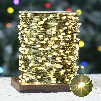 Green Wire Plug in Fairy Lights, 164FT 500 LED Christmas Warm String Lights