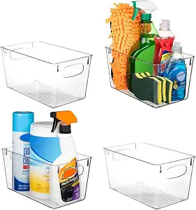 ClearSpace Clear Plastic Storage Bins  Perfect Kitchen Organization and Storage or Pantry Storage  Fridge Organizer, Pantry Organization and Clear Storage Bins, Cabinet Organizers