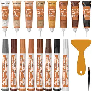 REALINN Wood Furniture Repair Kit 8 Light Colors, Wood Fillers