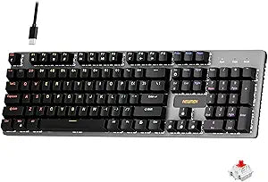 Newmen GM325Pro Mechanical Keyboard,Gaming Keyboard 104 Keys Red Switches