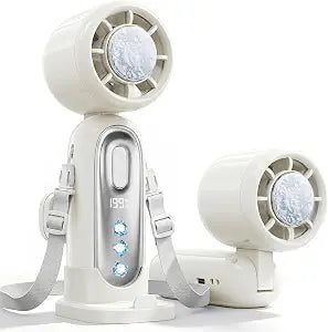 MAGIC JOHN Handheld Ice Cooling Fan, Portable Mini Fan with 199 Speed