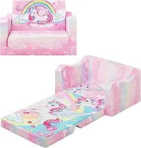 Kids Folding Sofa China 2 in 1 Convertible Toddler Couch for Boys Girls