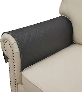 Eismodra Armrest Cover,Couch Covers for 3 Cushion Couch Sofa Cover Sectional Slipcovers Washable Furniture Protector for Dogs Pet L Shaped Loveseat,Dark Gray 23 x 23 inches (Only 1 Piece)