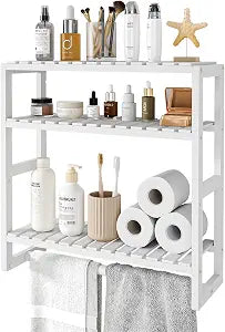 Galood Over The Toilet Storage Bathroom Shelves Wall Mounted 3 Tier White