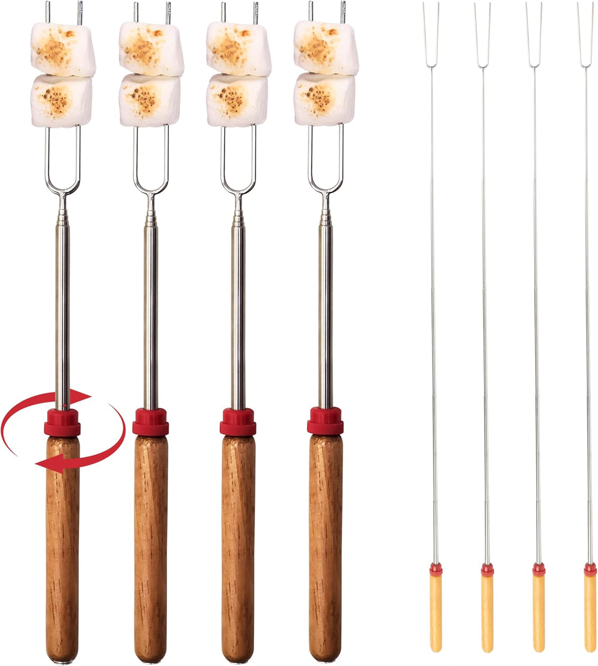 Coghlan's Telescoping Roasting Forks - 4Pk Camping Smores Skewers