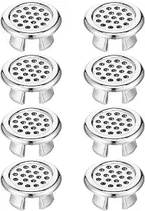 8 PCS Sink Overflow Trim Ring, Electroplating Sink Overflow Drain Cover Bathroom Round Basin Cover Vanity Sink Overflow Cap Small Sink Insert for Kitchen