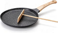 10-Inch Nonstick Griddle Pan, Premium Granite Coating Flat Skillet for Crepes, Dosa, and Pancakes with Stay-Cool Handle, Induction Compatible
