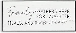 Family Laughter Meals Memories Kitchen, 10 x 24 Inch Framed Gicle Print