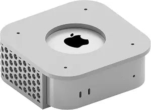 GEEKRIA Desktop Computer Under Desk Mount, Compatible with Apple 2024 Mac mini M4/M4 Pro, 3D Printed Resin Mount, Wall Mount - VESA Bracket (Silver)