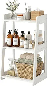 3-Tier Bathroom Ladder Shelf Freestanding, 15.7" W x 27.6" H
