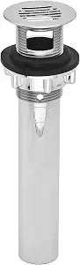 DecoDRAIN Grid Strainer Drain for Bathroom Vanity/Lavatory/Vessel/Sink, Plated ABS Body with Overflow; Chrome; PF0722-CH