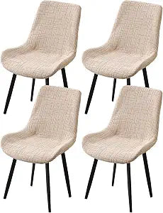 Eco-Ancheng Dining Chair Covers Curved Chair Covers Shell Chair Slipcover