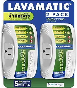 2 in 1 Voltage & Surge Protector for Washing Machine (2 Pack)