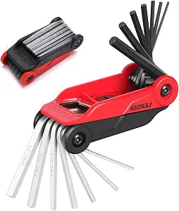 14PCS Folding Allen Wrench Sets, Metric and SAE Allen Key Set, METRIC 2mm, 2.5mm, 3mm, 4mm, 4.5mm, 5mm, 6mm. SAE 5/64, 3/32, 1/8, 5/32, 3/16, 7/32, 1/4"
