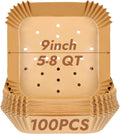 BYKITCHEN Perforated Disposable Air Fryer Liners for 5 to 8Qt Airfryer