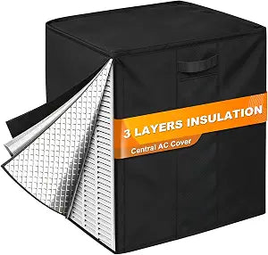 SUNICO Winter Air Conditioner Covers for Outside Units, 30x30x32in, Black