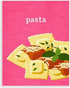 Ravioli Pasta Dish Kitchen, 11 x 14 Inch Mounted Print on Wall Plaque