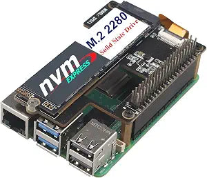 ZDE ZP511 PCIe to M.2 Key M NVMe HAT SSD Hard Drive Adapter Board PIP PCIe Peripheral Board for Raspberry Pi 5 Support M.2 SSD 2230 2242 2280