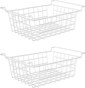 Orgneas 17.5" Chest Freezer Organizer Bins Metal Wire Baskets