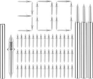 300PCS Krttwwx Double Headed Skirting Seamless Nails, 0.67" x 0.39"