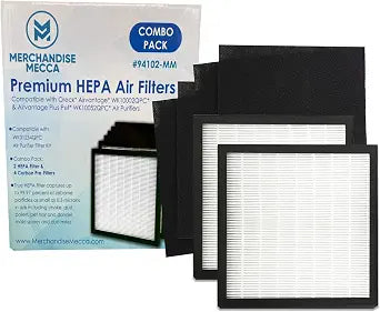 Merchandise Mecca Complete Replacement Filter Kit - 2 Filters & 4 Carbon Pre-Filters Compatible with Oreck WK01234QPC Fits Airvantage WK10002QPC / Airvantage Plus Pet WK10052QPC Air Purifiers