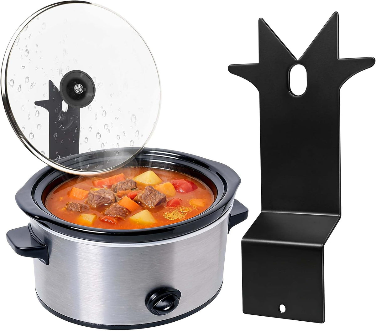 Slow Cooker Pot Lid Holder - Sturdy Lid Rack Designed for Oval & Round
