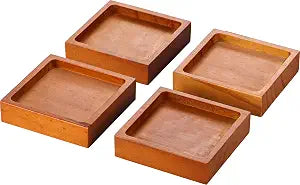 Lufia Wood Bed Furniture Risers 1 Inch, Solid Pine Wood Furniture Risers: Enhance Durability, Comfort, and Style with Effortless Installation and Added Functionality