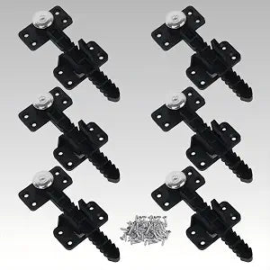 6-Pack Invisible Plastic Couch Connectors & Clamps for Sectionals - Heavy Duty Furniture Brackets, Black Coated Sofa Clips