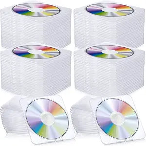 Macarrie 50 Pcs Clear CD Jewel Cases 4 mm Slim Plastic CD DVD Storage Box