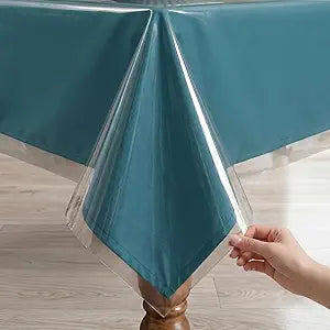 Romanstile Clear Plastic Table Cover Protector Tablecloth, 54 x 78 Inch