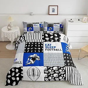 Erosebridal Football Bedding, Player Comforter Set Full