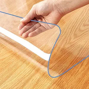 16X32 Inches Clear Office Desk Pad Mat Blotter Vinyl Table Cover Wood Furniture Screen Protection Plastic Tablecloths Coffee Table Protetcor Cover Mat Cabinet Kitchen Countertop Pad Crystal