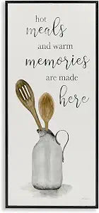 Meals and Memories Kitchen Phrase, 10 x 24 Inch Framed Gicle Print