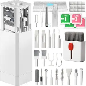 47-Piece Phone Cleaning Kit for iPhone, AirPods & Keyboards, White