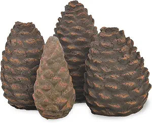 Skyflame 4 pcs Ceramic Fiber Pine Cones Christmas Decorative