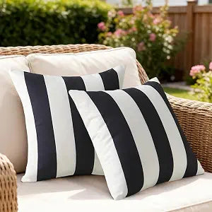 Outdoor Throw Pillows with Inserts, Pack of 2 Waterproof Decorative Garden Cushion for Patio Furniture Garden Couch Sofa Home