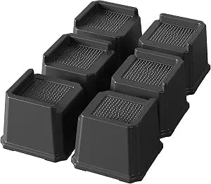 Bed Risers 3 Inch, 6 Pack Oversized L-Shaped Furniture Risers
