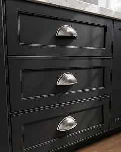 Veise Drawer Pulls 10 Pack, 3 Inch Hole Center Cup Pulls, Satin Nickel