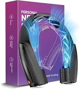 Portable Neck Fan with 6 Powerful Speeds, 8000mAh Battery Rechargeable Fan