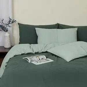 Dreamology Cotton Duvet Cover Full,Reversible Duvet Cover, Zipper 3 Pcs